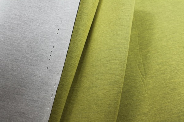 Bonded Jersey - Grey/Yellow fabric
