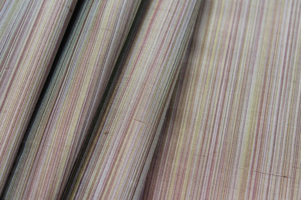 Striped Silk Dupion - Browns fabric