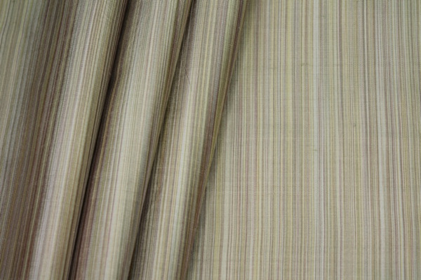 Striped Silk Dupion - Sage Green fabric