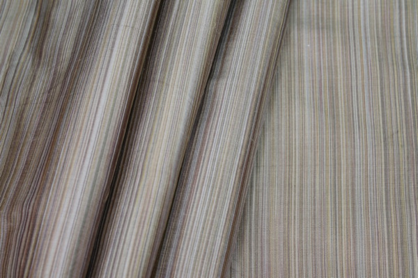 Striped Silk Dupion - Taupe fabric
