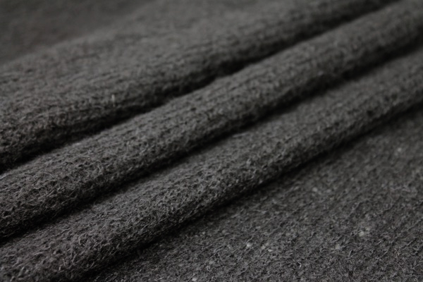 Loose Wool Knit - Black fabric