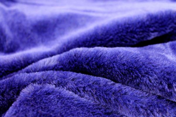 Faux Fur - Short Pile Indigo fabric