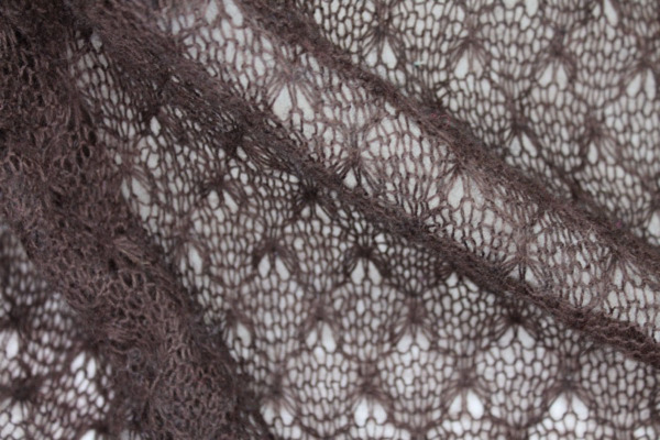 Fine "Lace" Wool Knit - Brown fabric
