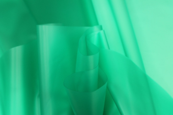 Turquoise Semi Transparent PVC / PU fabric