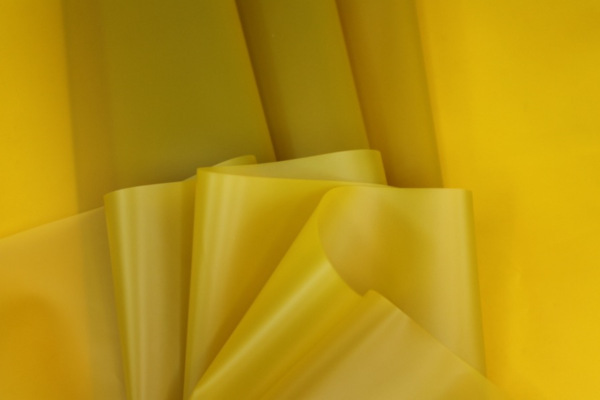 Yellow Semi Transparent PVC / PU fabric