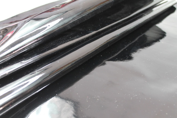 Glossy PVC - Black fabric