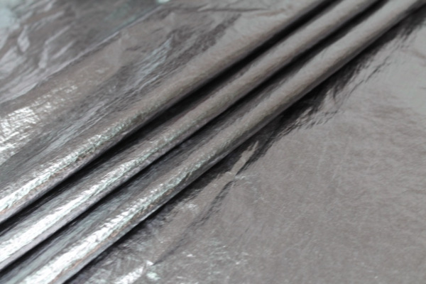 Foil Printed Polyamide - Dark Silver fabric