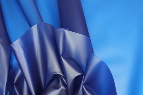 Royal Blue Semi Transparent PVC / PU fabric