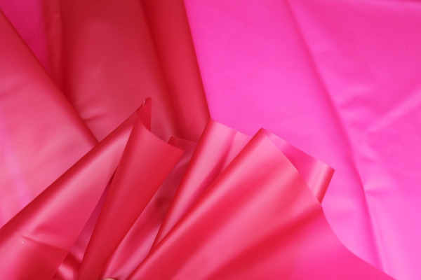 Magenta Semi Transparent PVC / PU fabric