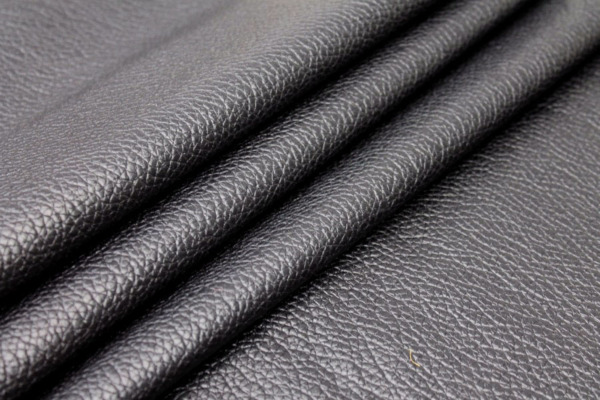 Textured Leatherette - Black fabric