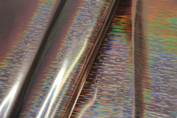 Holo Stripe Leatherette - Bronze fabric