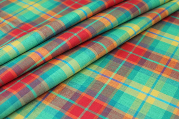 Linen Tartan - Brights fabric
