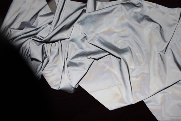 Coated Reflective Polyester - Grey fabric