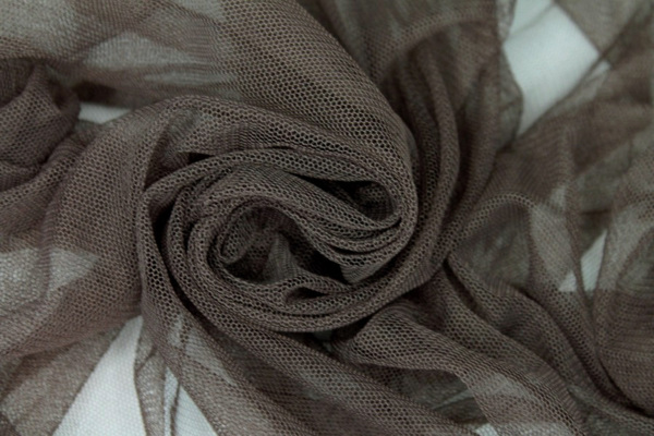Soft Nylon Tulle - Chocolate - T08 fabric