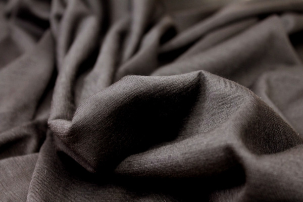 Soft Wool Mix Jersey - Black fabric