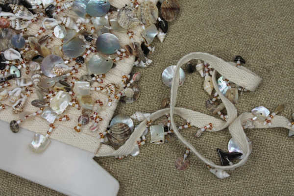 Ivory Beaded Shell Trim