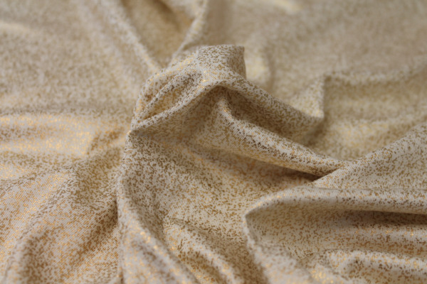 Cotton Jersey - Ecru with Gold Splatter fabric