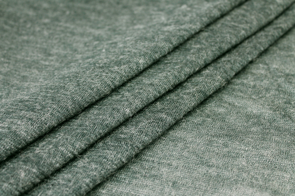 Wool & Acrylic Knit Jersey - Green fabric