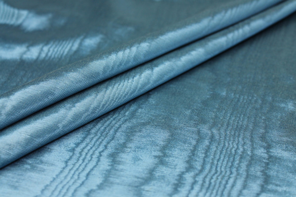 Cotton Viscose Grosgrain - Air Force Blue Moiré fabric