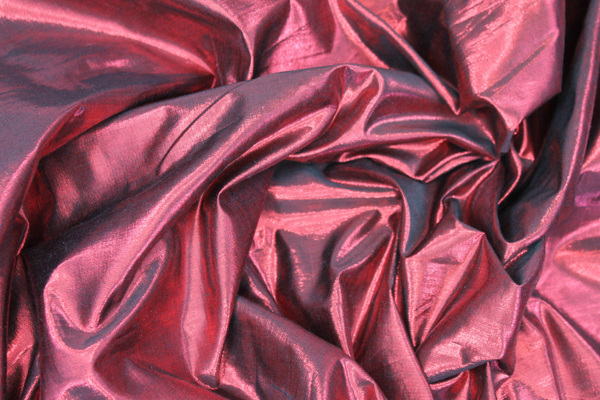 Metallic Dupion - Red/Black fabric