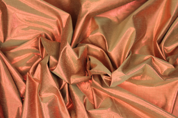 Metallic Dupion - Red/Gold fabric