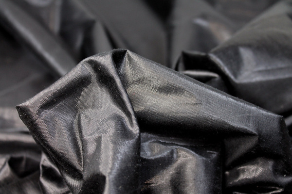 Metallic Dupion - Black/Black fabric