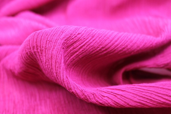 Pleated Silk and Cotton - Pink fabric