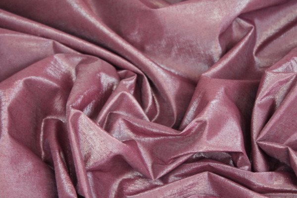 Metallic Silk Noil - Aubergine fabric