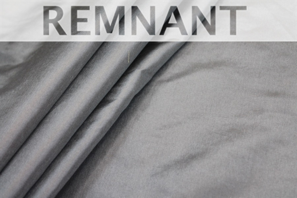 Silk Taffeta - Light weight - Dark Grey - 0.6m Piece fabric