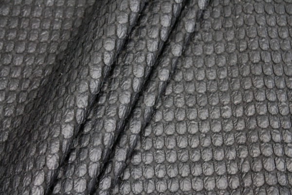 Black Leather Look Scale Fabric