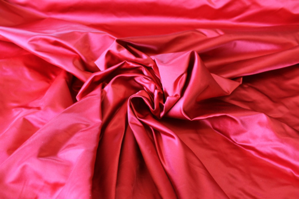 Silk Duchesse Satin - Red fabric