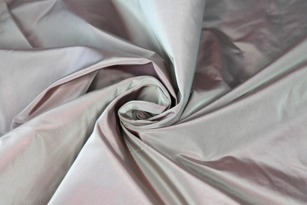 Acetate Taffeta - Burgundy shot Ivory fabric
