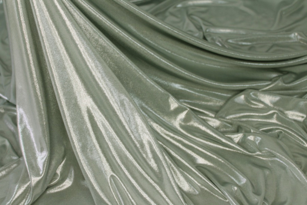 Slinky Jersey - Pale Aqua Metallic Foil fabric