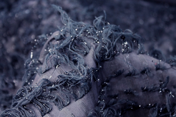 Tufts with Lurex - Navy fabric
