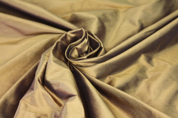 Silk Dupion - Blackened Bronze fabric