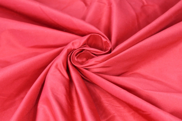 Silk Dupion - Pillarbox Red fabric