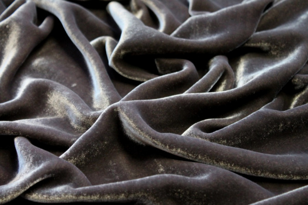 Silk Velvet - Slate fabric