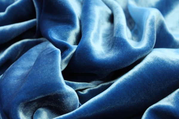 Silk Velvet - Lapis fabric