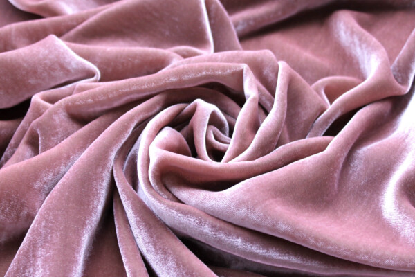 Silk Velvet - Tea Rose shot Pale Green fabric