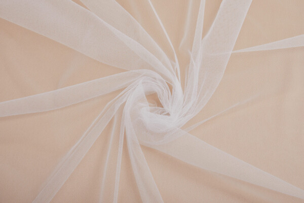 Ivory Illusion Tulle - Non stretch fabric