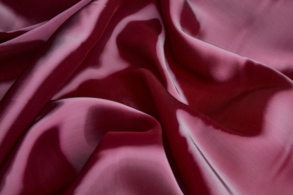 Heavy Weight Liquid Satin Organza - Dark Red fabric