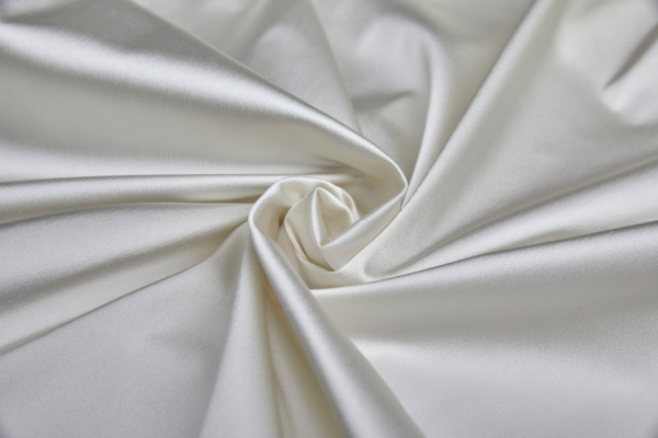 Stretch Duchesse Satin - Ivory fabric