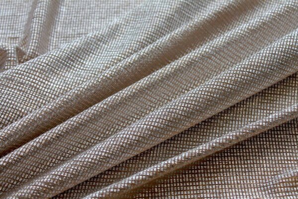 Sheer Shimmer Jersey - Silver/Gold fabric