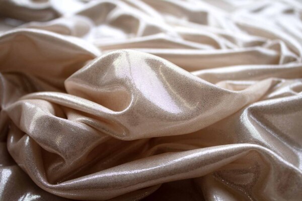 Slinky Jersey - Pale Gold Metallic Foil fabric