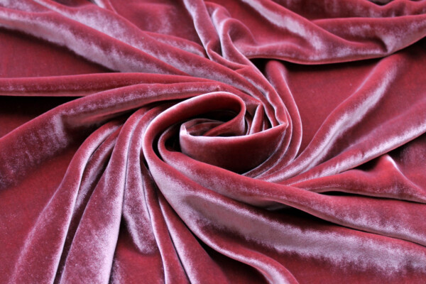 Silk Velvet - "Strawberry" fabric