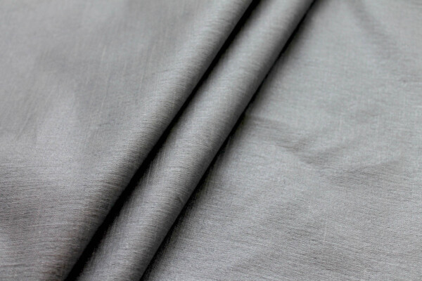 Silver Coated Ivory Linen fabric