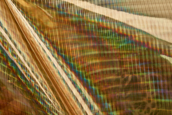 Holographic Metallic Leatherette - Gold fabric