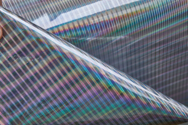 Holographic Metallic Leatherette - Silver fabric
