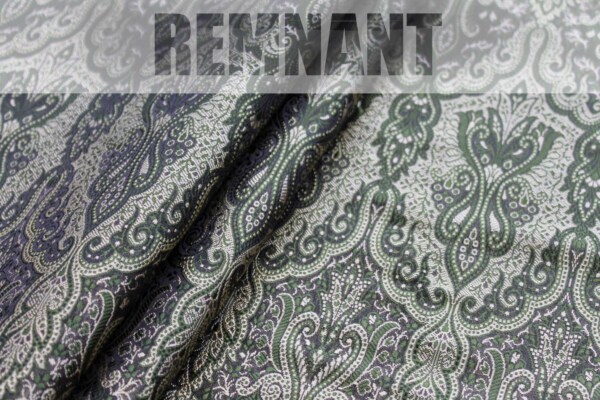 Banaras Brocade - Pale Gold and Green - 0.3m Piece fabric