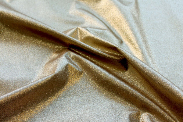 Gold Glitter Coated Poplin fabric